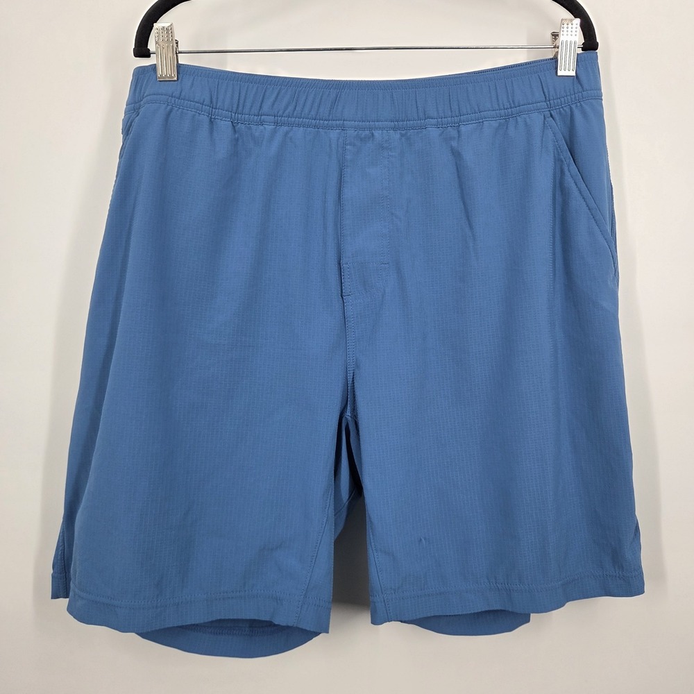 prAna Heiro Shorts Men's XXL Blue Lined Pockets Hiking Outdoor Stretch Breathe